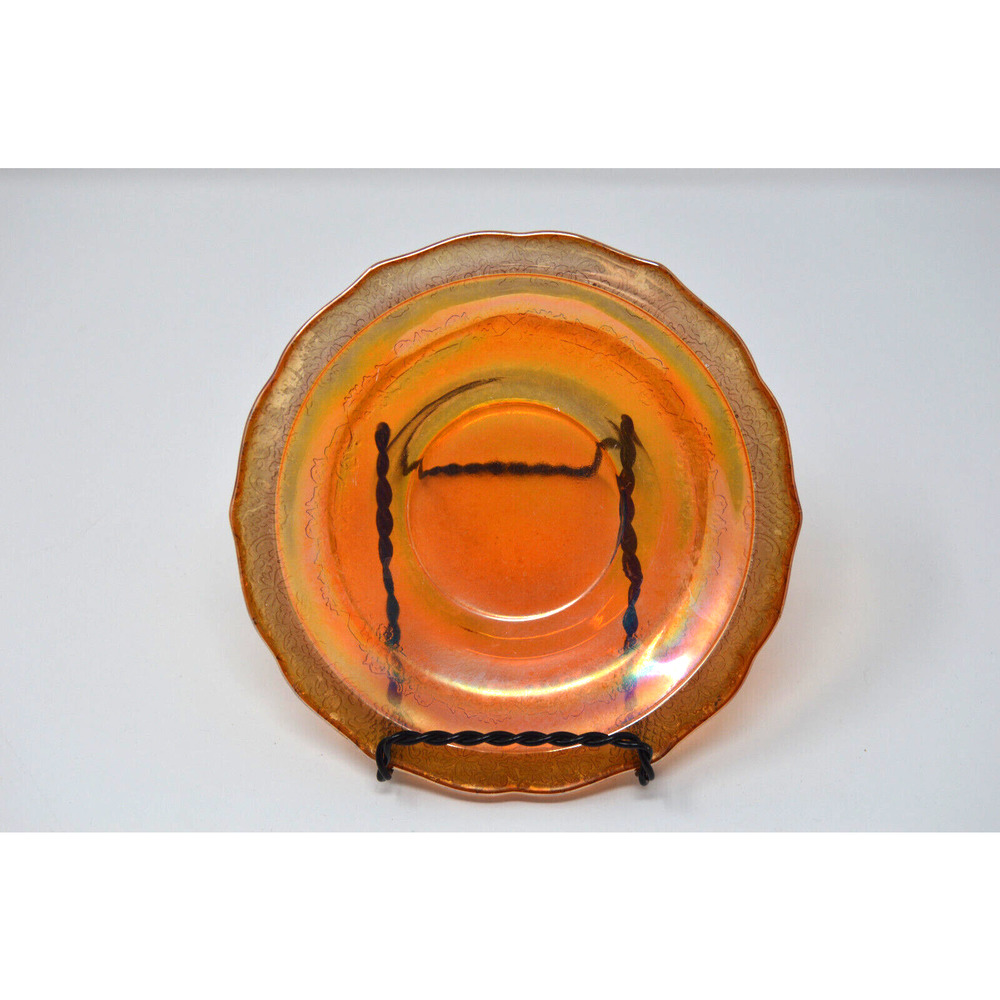 Federal Glass Normandie Pattern Marigold Saucer
